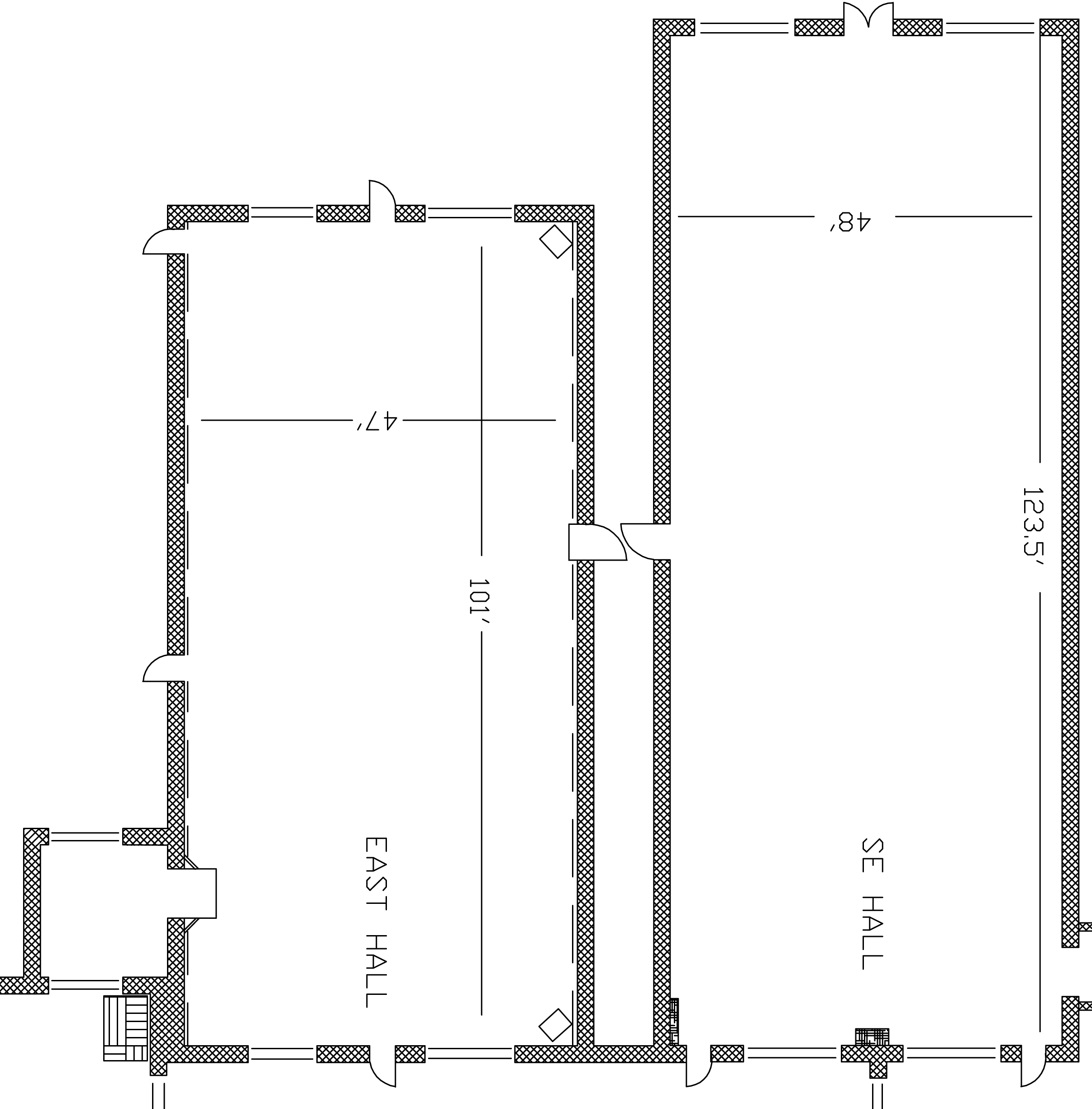 East and Southeast Hall - Floor Plan